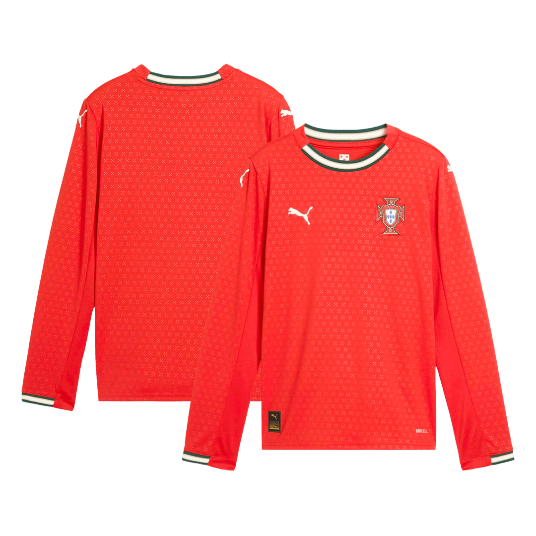 Portugal Long Sleeve Jersey Home Football Shirt 2025 - Image 3