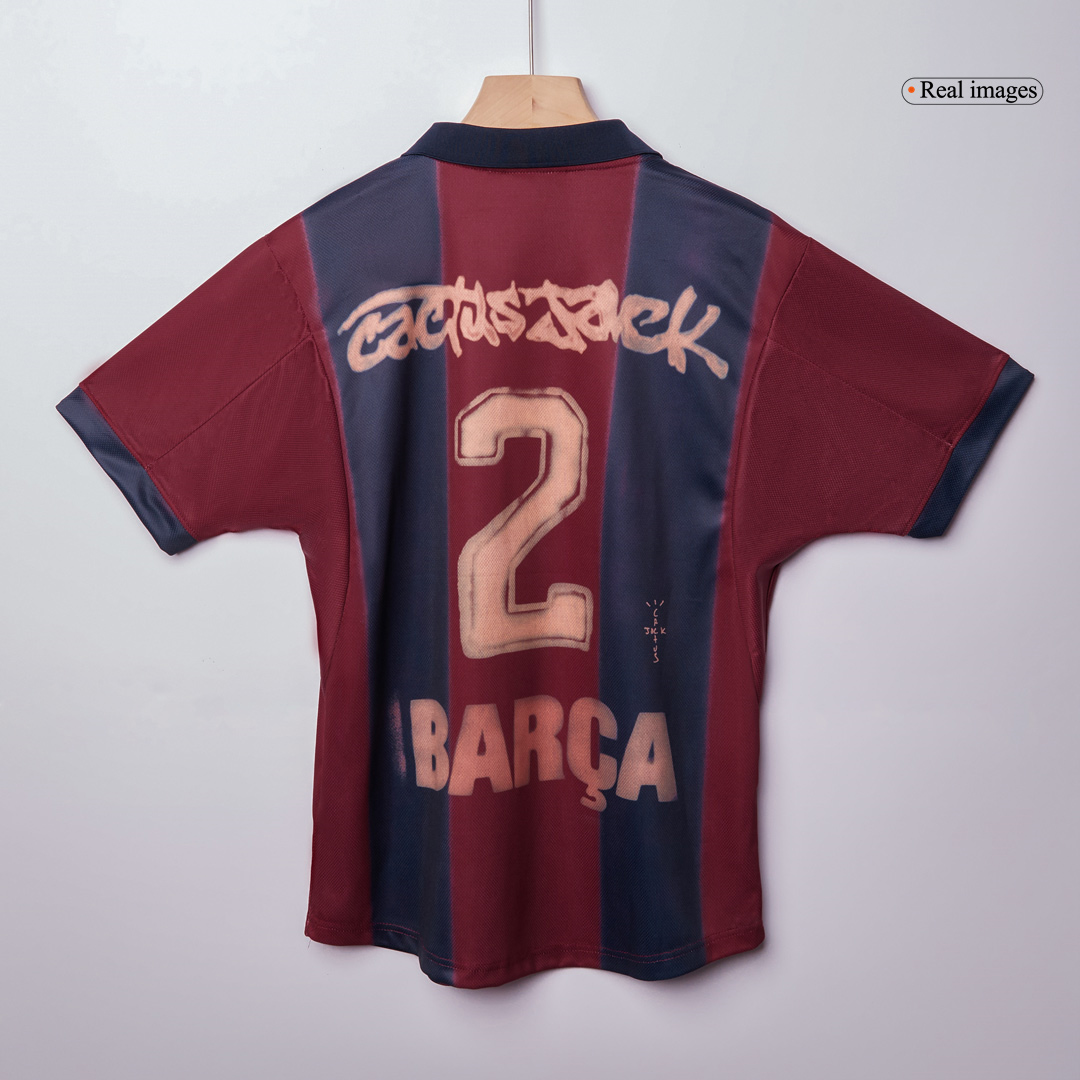 Barcelona X CJ Retro Jersey Home Soccer Shirt 2000/01 - Image 5