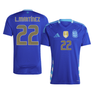Argentina Jersey Custom L.MARTÍNEZ #22 Soccer Jersey Away