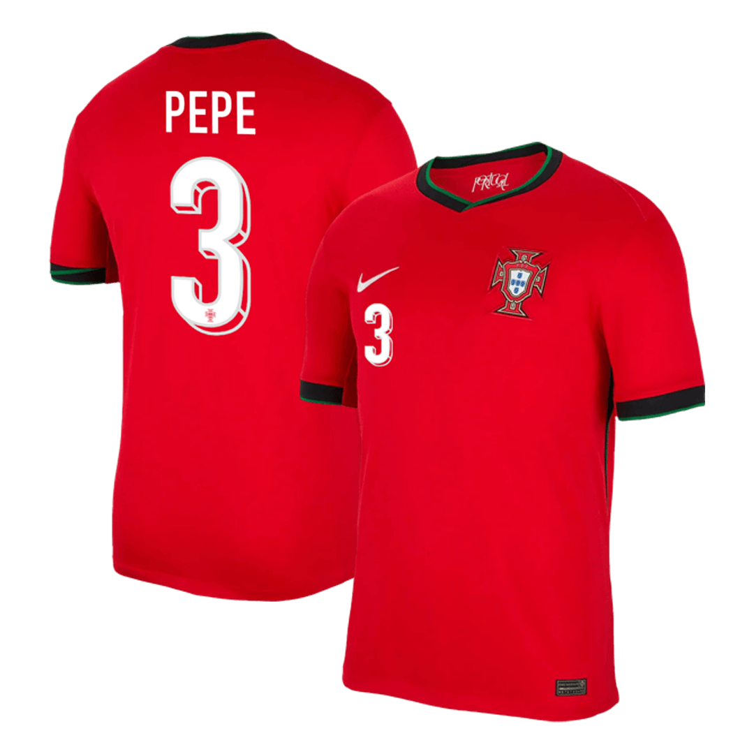 PEPE #3 Portugal Home Soccer Jersey Euro