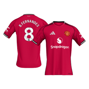 B.FERNANDES #8 Manchester United Soccer Jersey Home Custom Shirt 2025/26