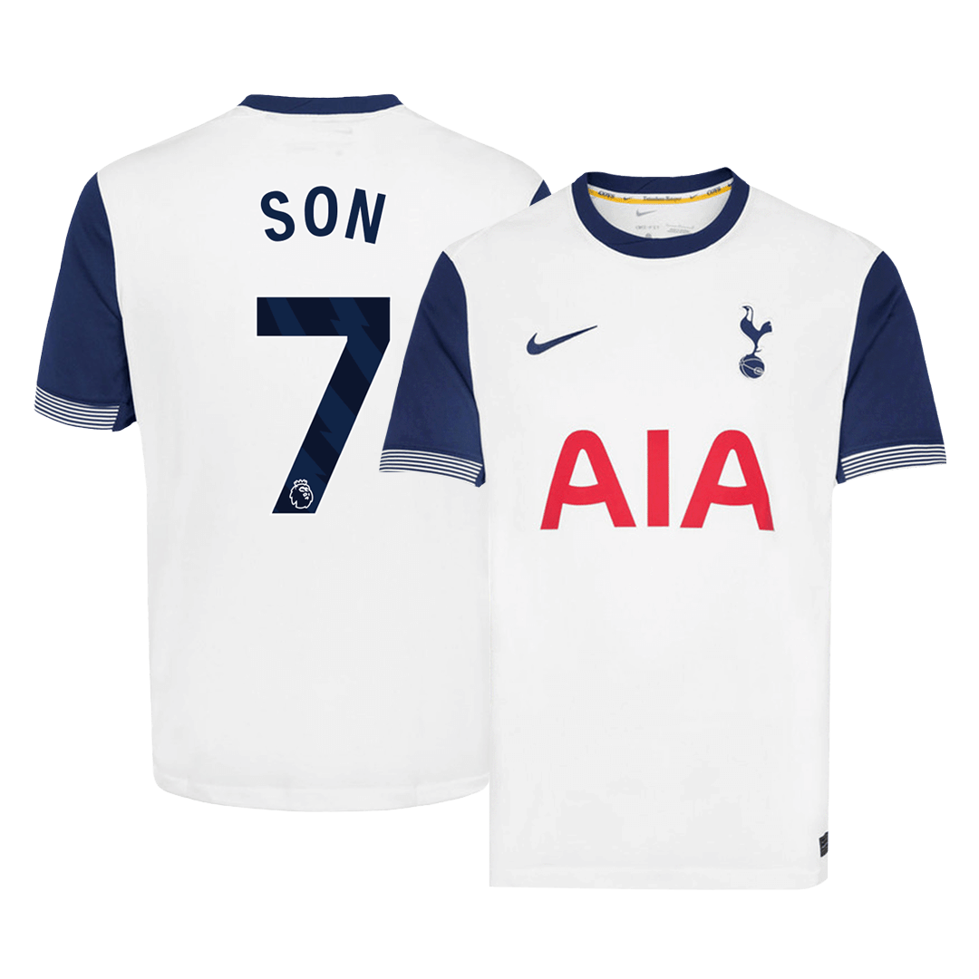 SON #7 Tottenham Hotspur Soccer Jersey Home Custom Shirt