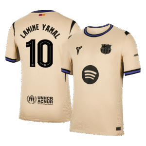 LAMINE YAMAL #10 Barcelona X Kobe Bryant Soccer Jersey Away Custom Shirt 2025/26 - UCL