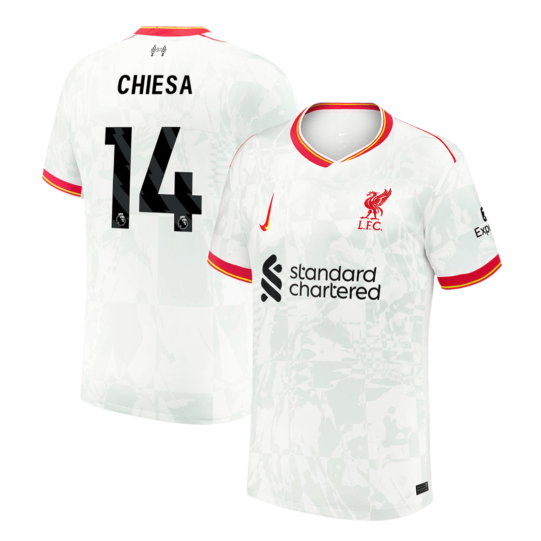 CHIESA #14 Liverpool Soccer Jersey Third Away Custom Shirt