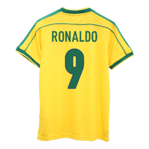 RONALDO #9 Brazil Retro Jersey Home Soccer Shirt 1998 -World Cup
