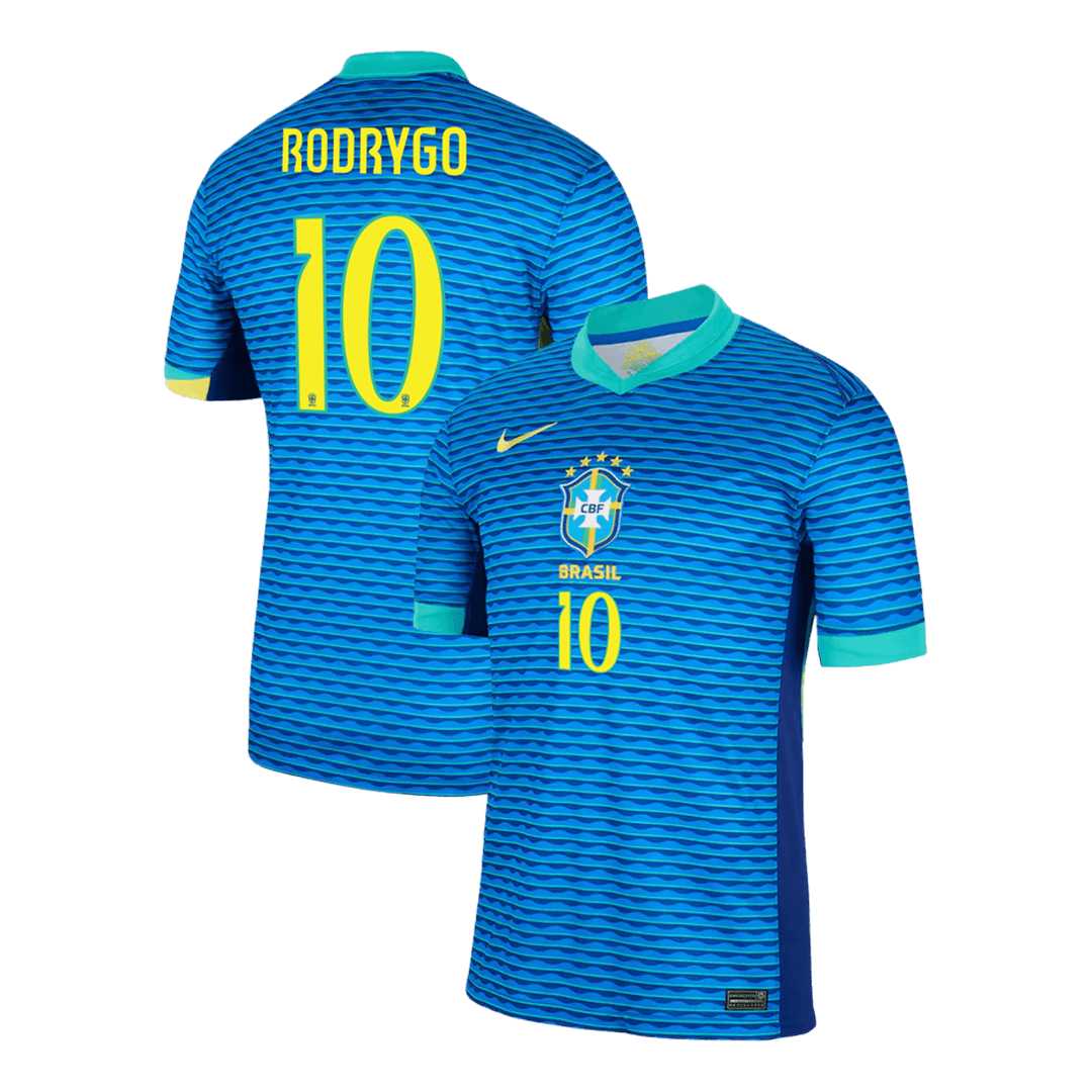 RODRYGO #10 Brazil Soccer Jersey Away Custom Shirt