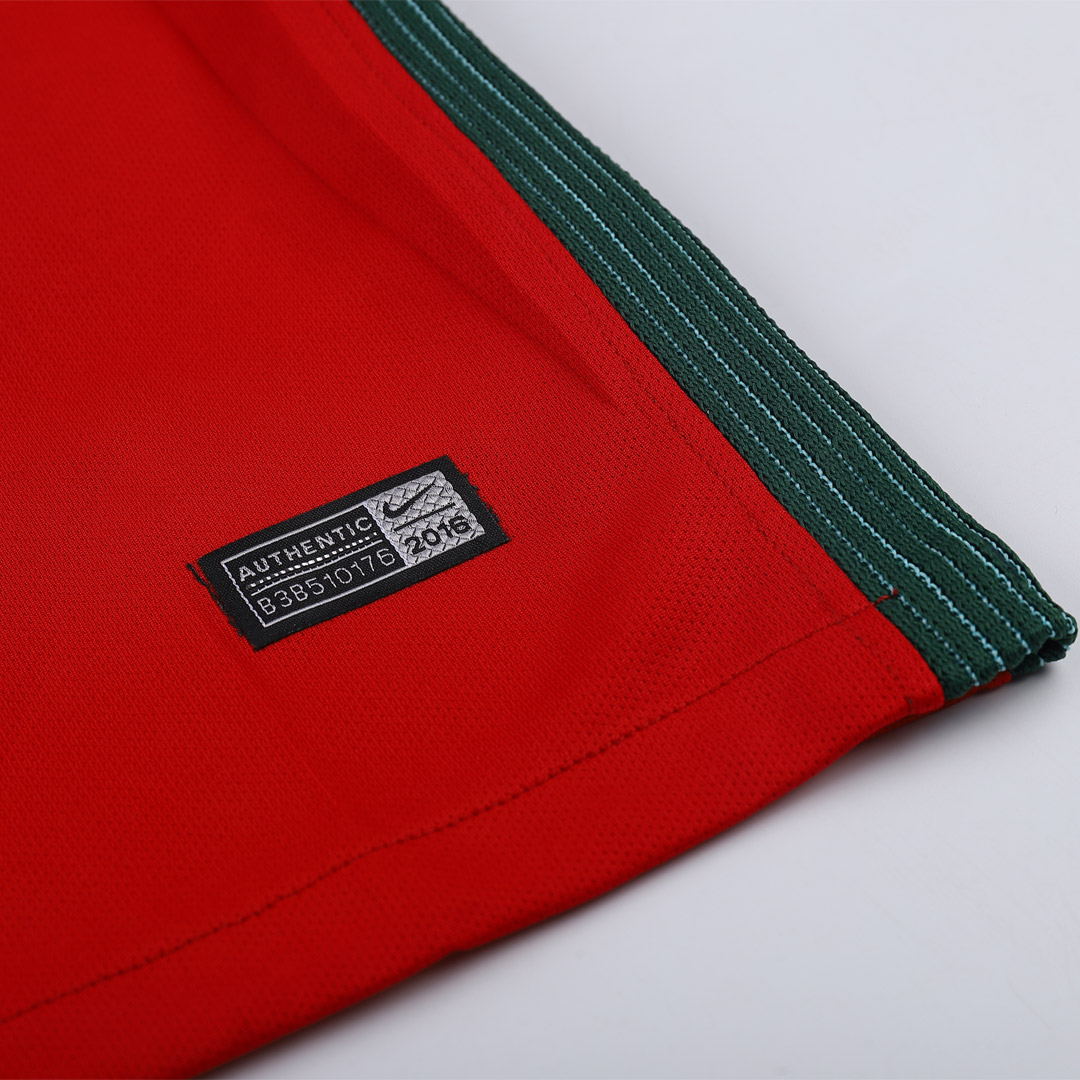 Portugal Retro Jersey Home Soccer Shirt 2016 - Image 4