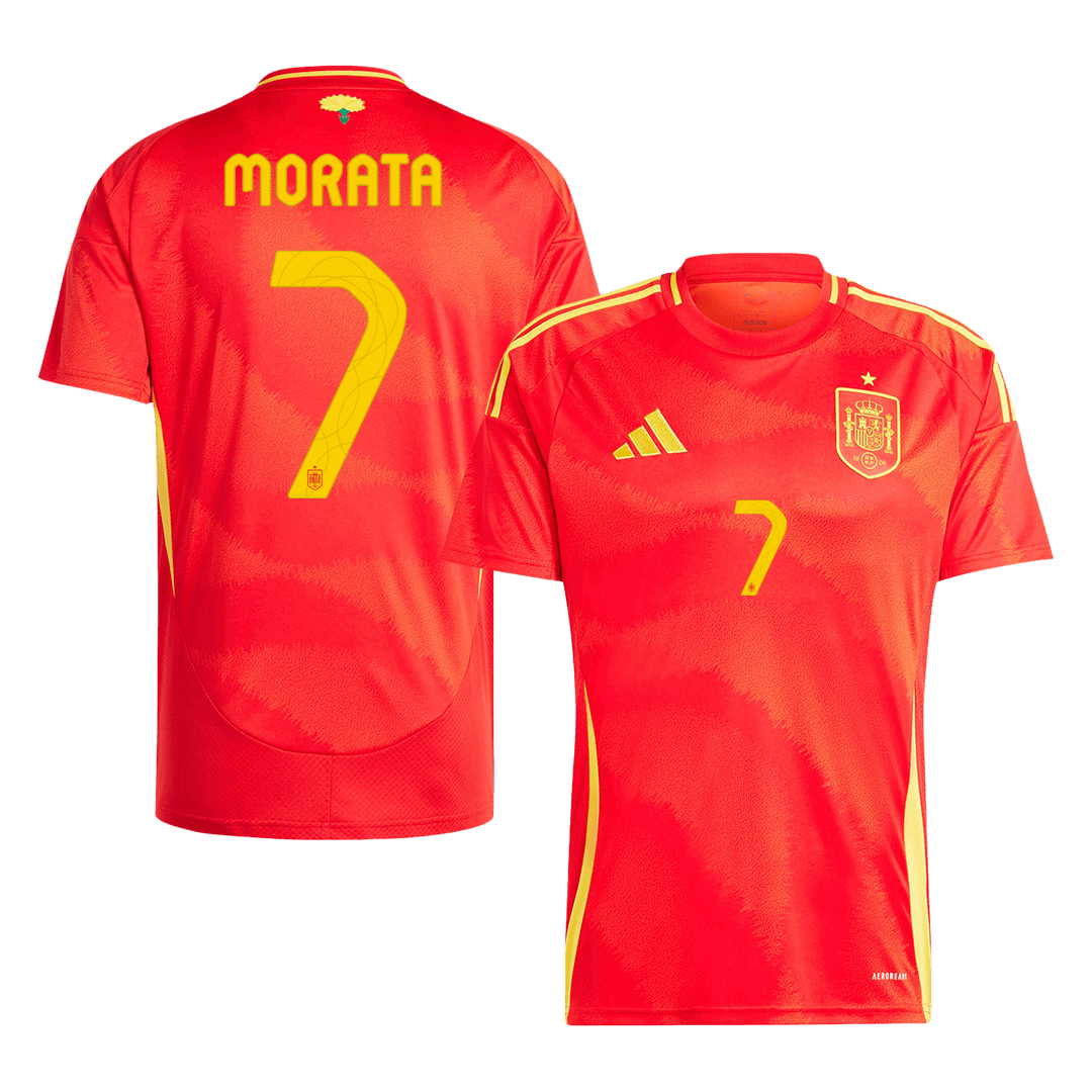 Spain Jersey Custom MORATA #7 Soccer Jersey Home