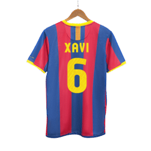 XAVI #6 Barcelona Retro Jersey Home Soccer Shirt 2010/11