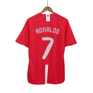 RONALDO #7 Manchester United Retro Jersey Home Soccer Shirt 2007/08 - UCL Final