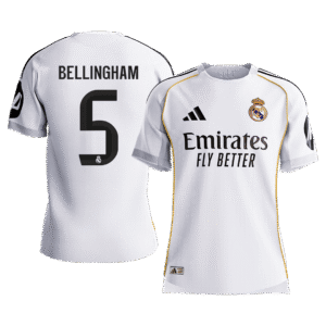Real Madrid BELLINGHAM #5 Home Custom Player Version Soccer Jersey 2025/26