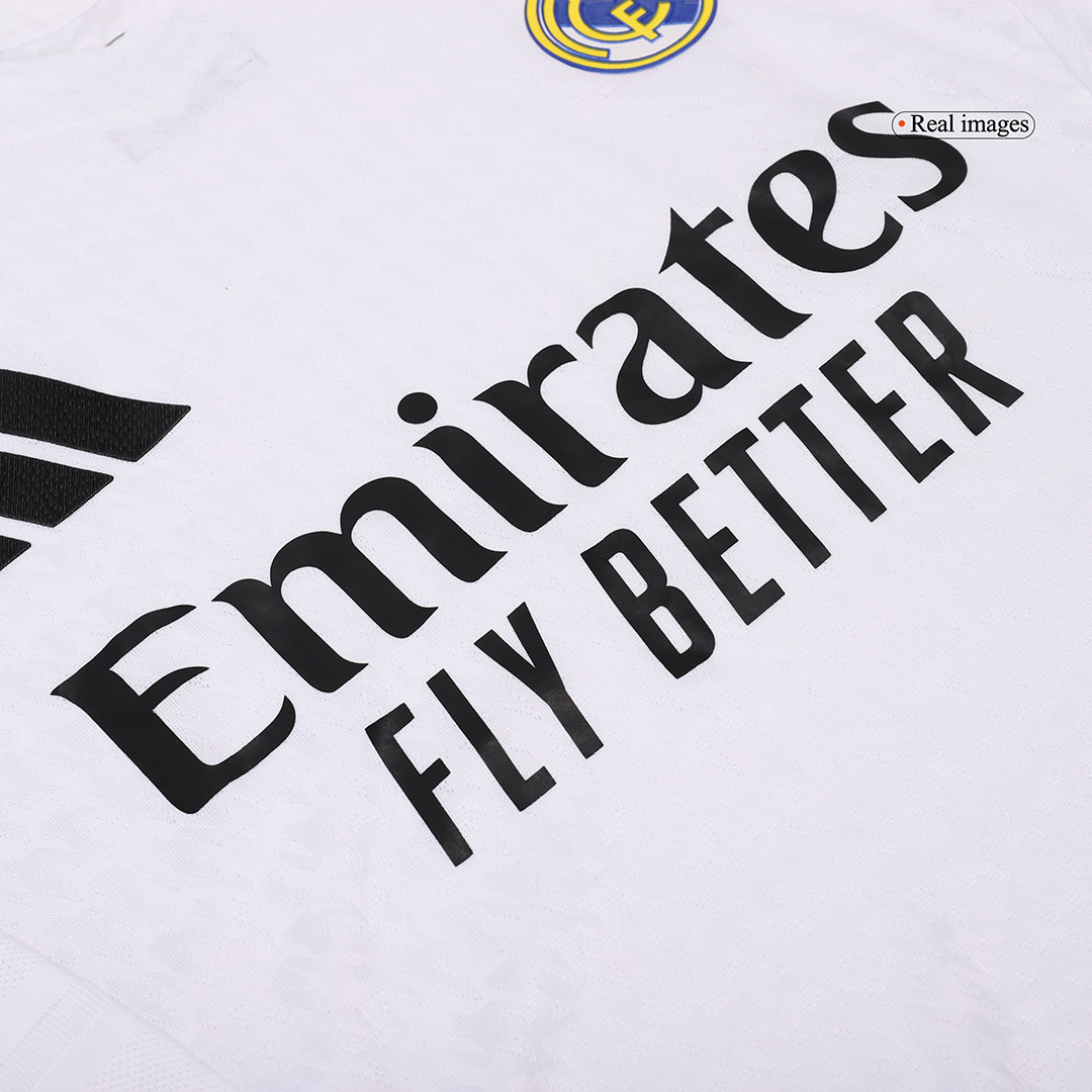 Real Madrid Home Custom Player Version Long Sleeve Soccer Jersey - Image 10