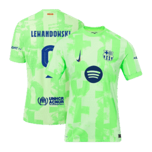 Barcelona LEWANDOWSKI #9 Third Away Custom Player Version Soccer Jersey - UCL Spotify Logo Without Text