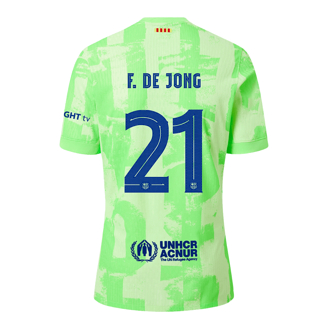 Barcelona F.DE JONG #21 Third Away Custom Player Version Soccer Jersey - UCL Spotify Logo Without Text - Image 3