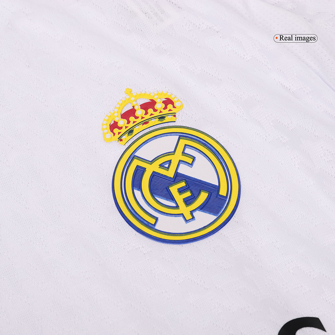 Real Madrid Home Custom Player Version Long Sleeve Soccer Jersey - Image 8