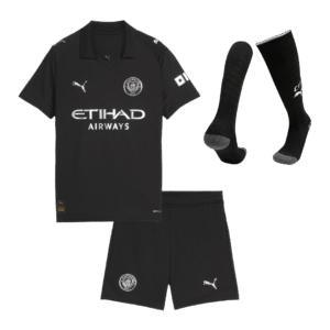 Kids Manchester City Custom Away Full Soccer Kits2025/26