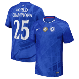 Chelsea WORLD CHAMPIONS #25 Home Custom Player Version Soccer Jersey 2025/26 - With Chest Badge