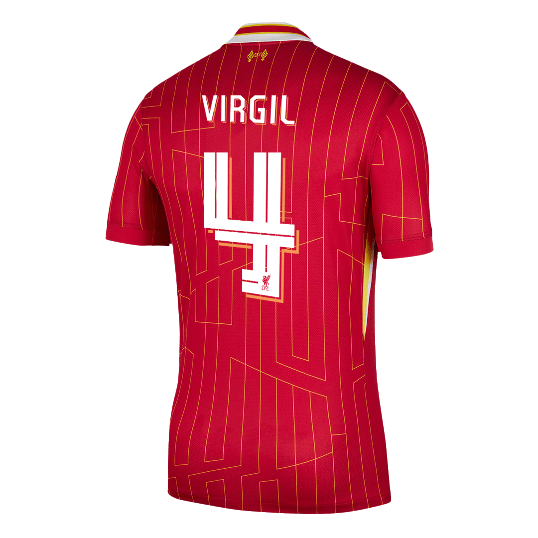 VIRGIL #4 Liverpool Soccer Jersey Home Custom Shirt - UCL - Image 3
