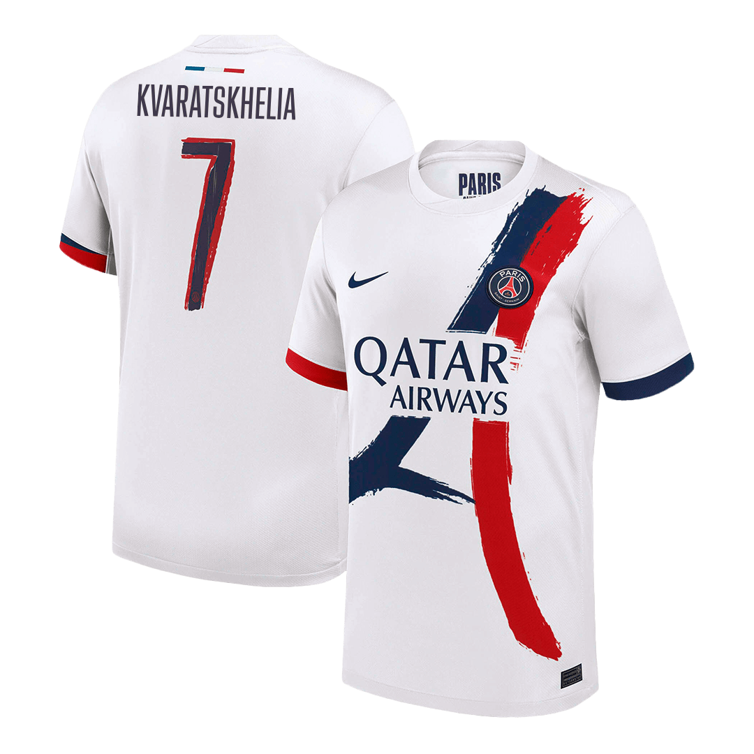 KVARATSKHELIA #7 PSG Soccer Jersey Away 2025/26 Custom Shirt - UCL