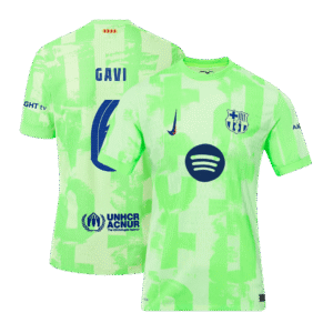Barcelona GAVI #6 Third Away Custom Player Version Soccer Jersey - UCL Spotify Logo Without Text