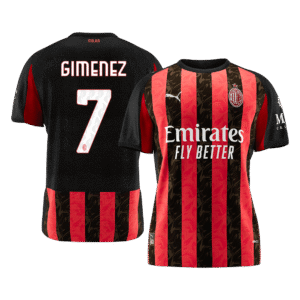 AC Milan Jersey Custom GIMENEZ #7 Soccer Jersey Home 2025/26