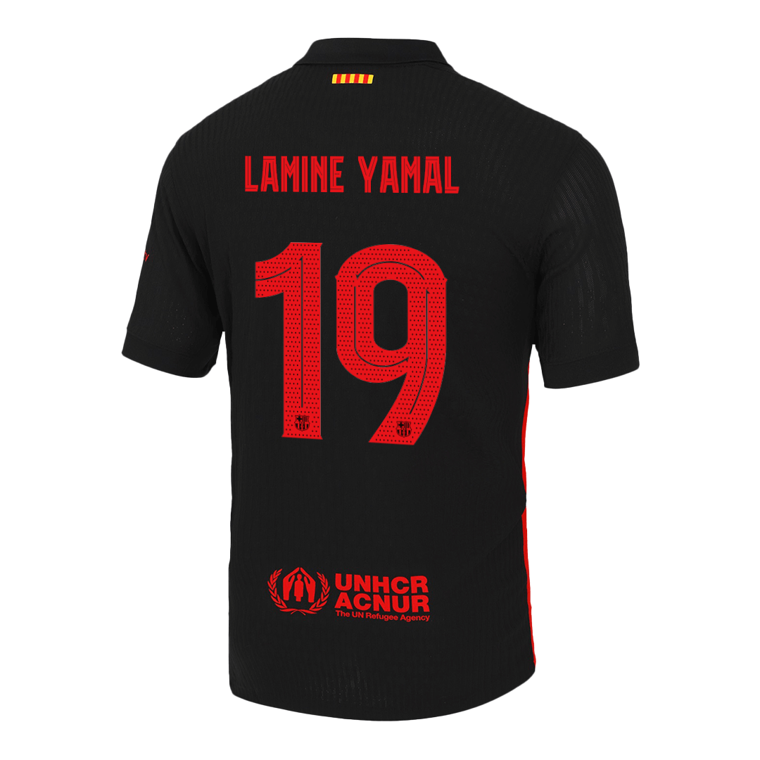 Barcelona LAMINE YAMAL #19 Away Custom Player Version Soccer Jersey - Image 3