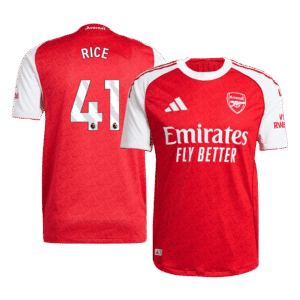 Arsenal RICE #41 Home Custom Player Version Soccer Jersey 2025/26