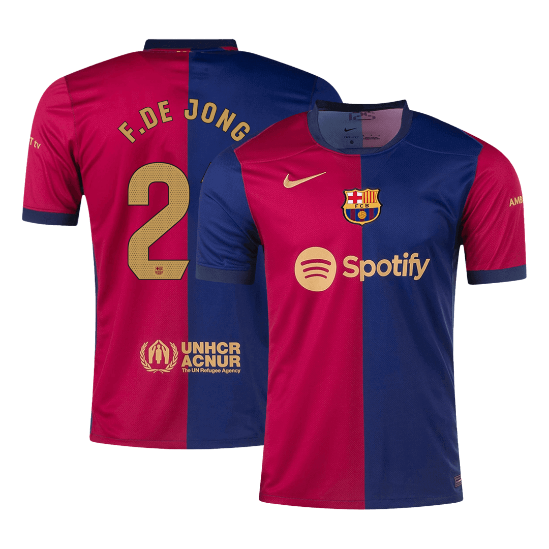 Barcelona Jersey Custom F.DE JONG #21 Soccer Jersey Home