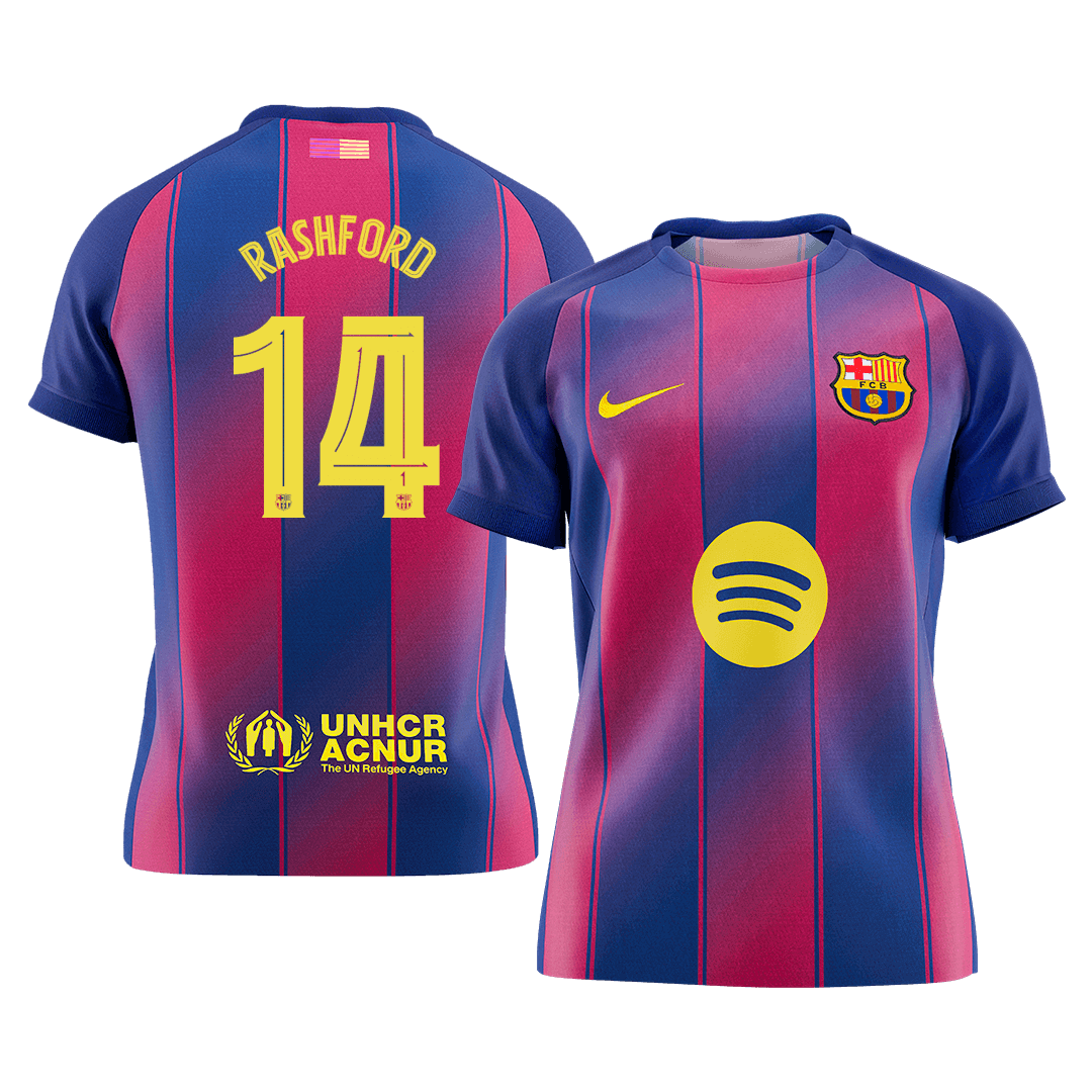 RASHFORD #14 Barcelona Soccer Jersey Home Custom Shirt 2025/26 - UCL