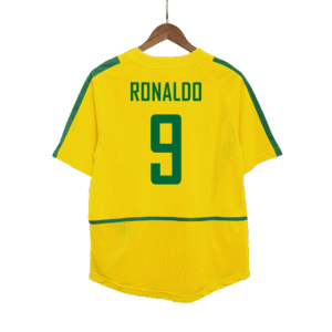 RONALDO #9 Brazil Retro Jersey Home Soccer Shirt 2002/03