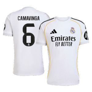 Real Madrid Jersey Custom CAMAVINGA #6 Soccer Jersey Home 2025/26