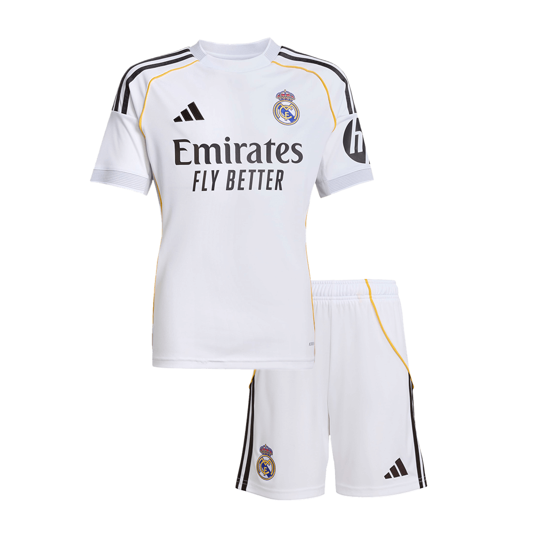Kids Real Madrid Custom Home Soccer Kits 2025/26
