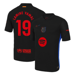 Barcelona LAMINE YAMAL #19 Away Custom Player Version Soccer Jersey - Spotify Logo Without Text