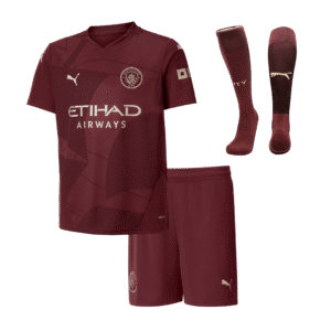 Kids Manchester City Custom Third Away Full Soccer Kits2024/25