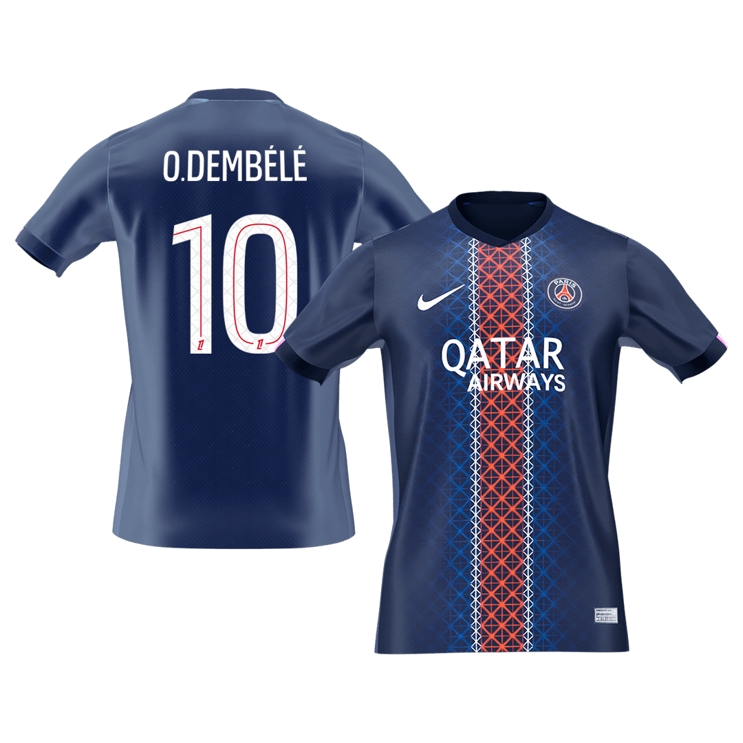 O.DEMBÉLÉ #10 PSG Soccer Jersey Home Shirt 2025/26
