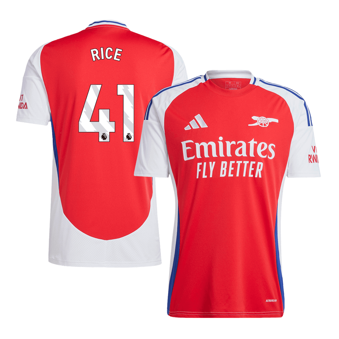 Arsenal Jersey Custom RICE #41 Soccer Jersey Home