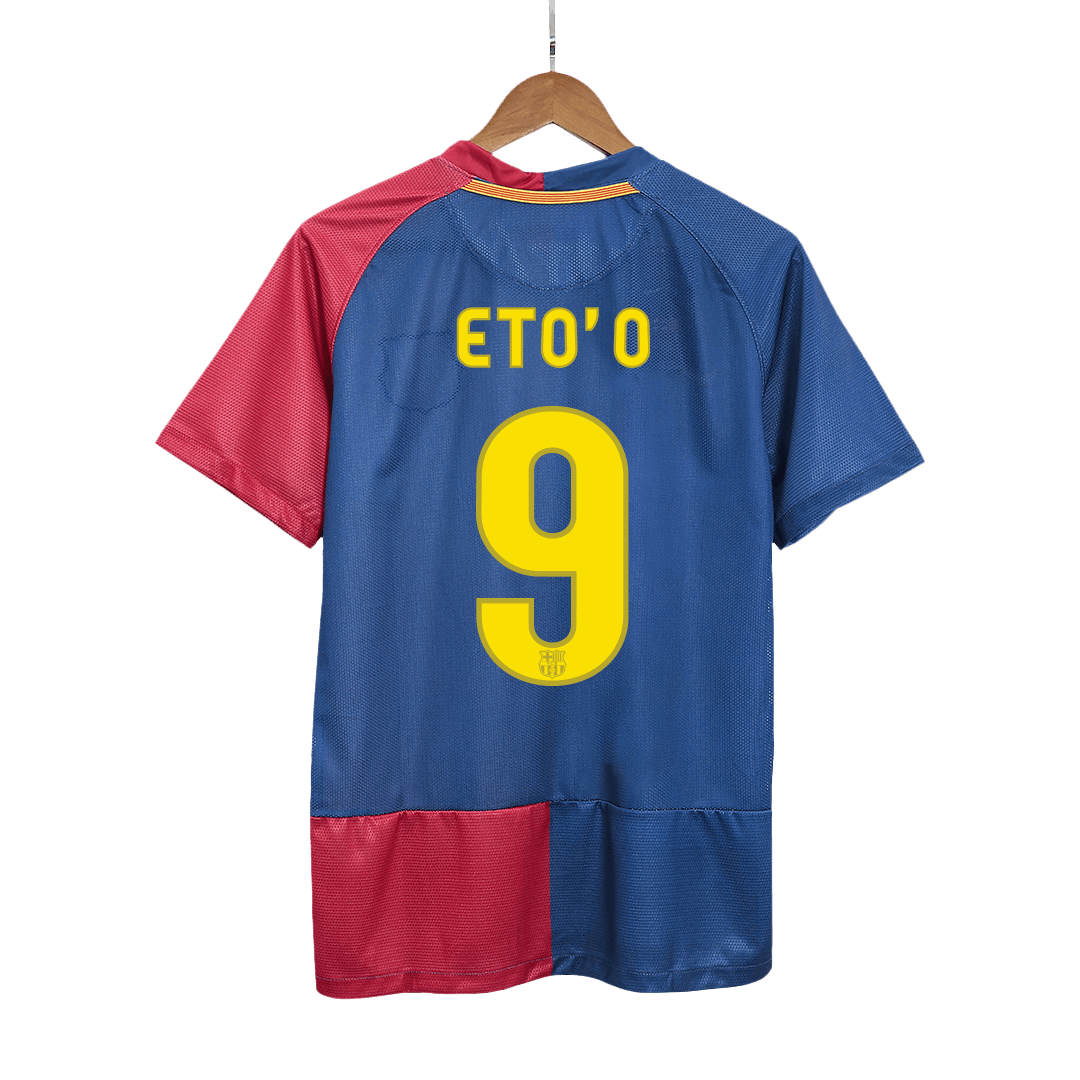 ETO'O #9 Barcelona Retro Jersey Home Soccer Shirt 2008/09 UCL Final