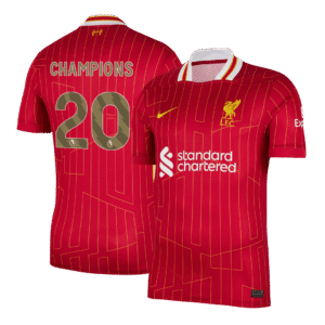 CHAMPIONS #20 Liverpool Soccer Jersey Home Custom Shirt