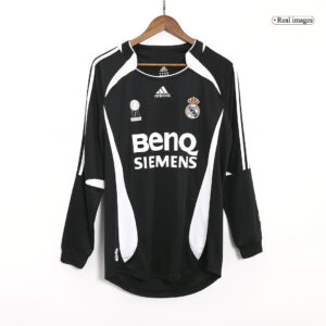 Real Madrid Retro Jersey Away Long Sleeve Soccer Shirt 2006/07